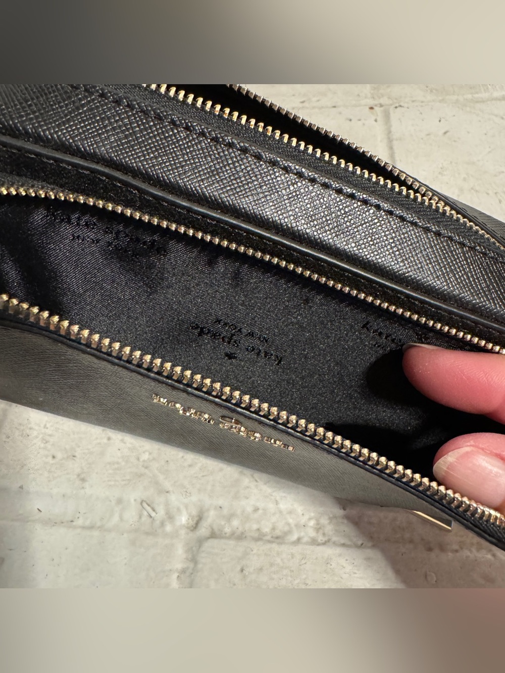 Kate Spade New York Staci Dual Zip Crossbody Bag in Black Saffiano Leather - NWT - Picture 15 of 15